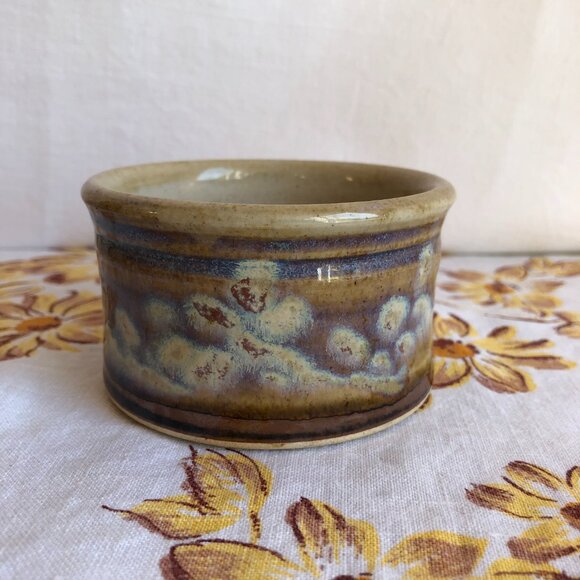 Handcrafted Ceramic Accent Bowl - Blue and Brown - Picture 2 of 5